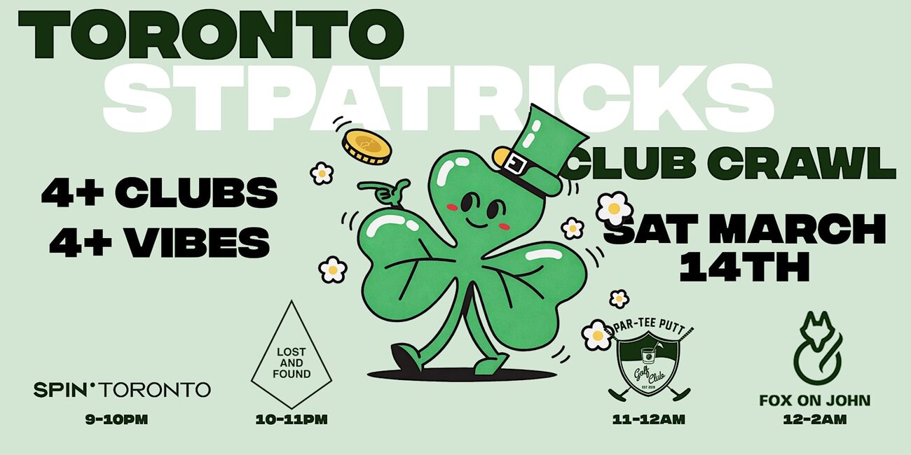 St. Patrick's Day 2026 Club Crawl — Eventbrite poster